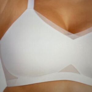 HONEYLOVE CROSSOVER WIRELESS BRA - WHITE SIZE - L